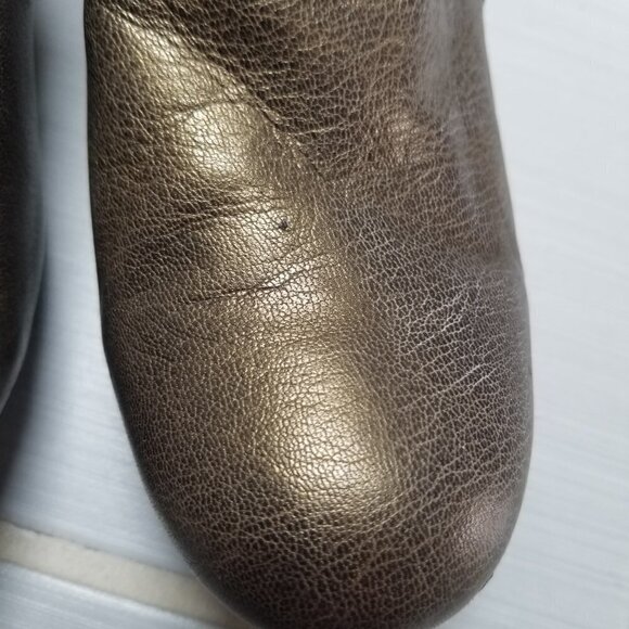 FLY London Bronze Kitten Heel  Ankle Booties Victorian 38 - Picture 7 of 10